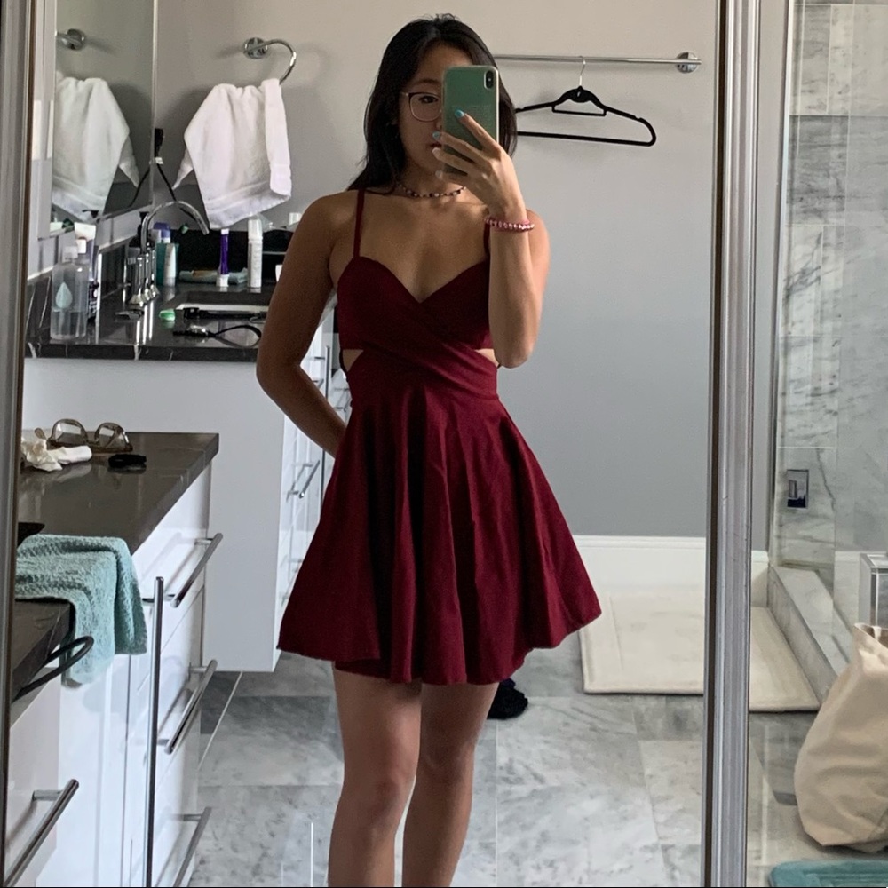 Dark Red Dress